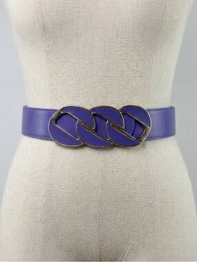 Vintage 80s Purple Gold Statement Belt Size M/L